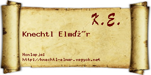 Knechtl Elmár névjegykártya